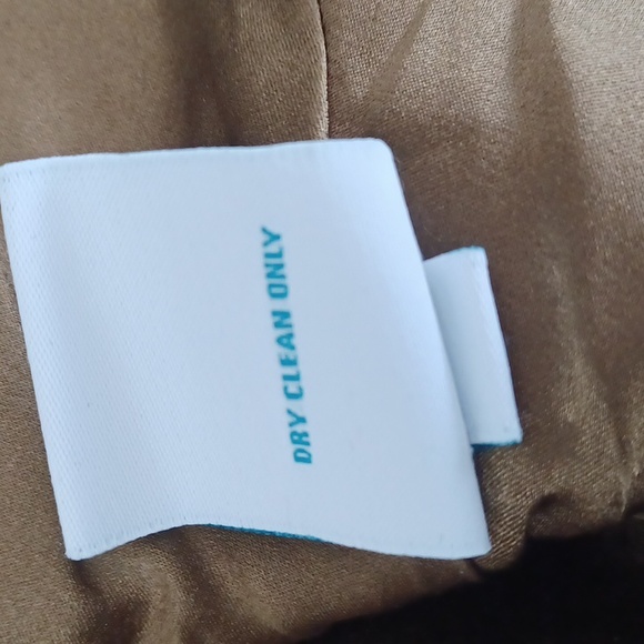 Danielle Rollins Deep Olive Green  Textured Wool Crop Top, 3/4 Sleeve  XS - Picture 8 of 11